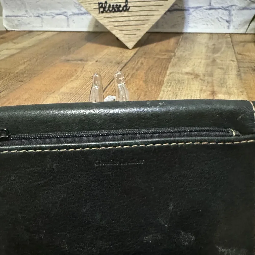 Fossil Cowhide Leather Black Vintage Wallet Sl8636